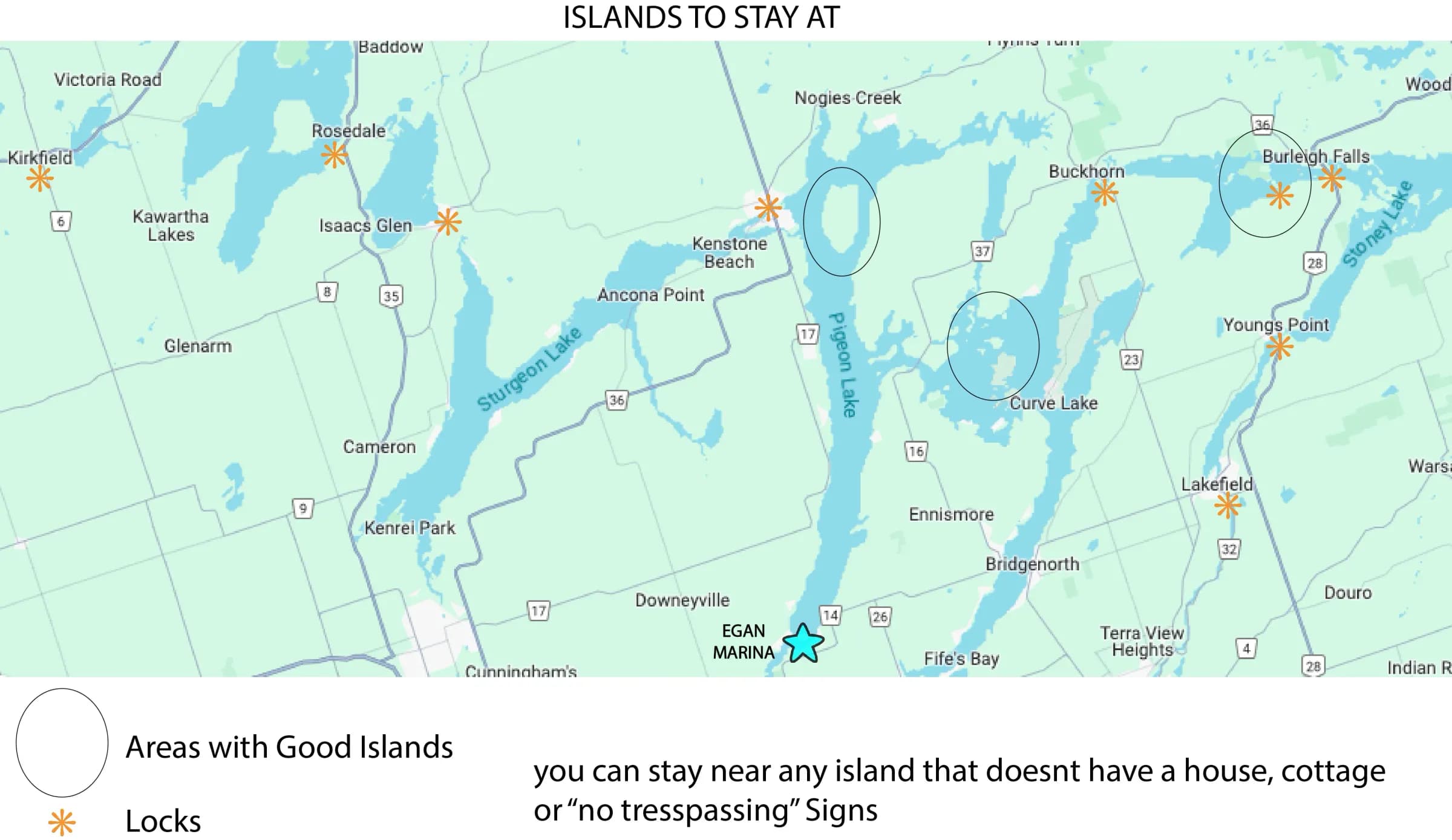 Island Anchorages Map